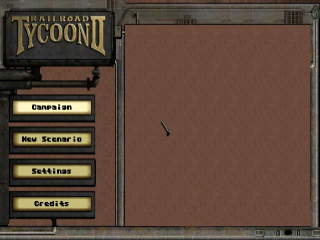 Railroad Tycoon II title screen for Playstation